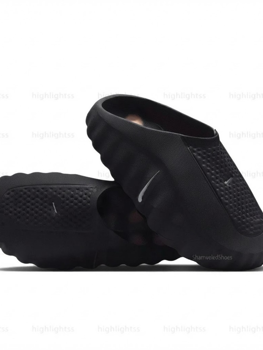 Nike Mind001 Black Textured Slip-On Foam Clog size EUR 37(US 6.5)